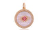 14K Solid Gold Pave Diamond Mother Of Pearl Evil Eye Pendant,  (14K-DP-096)